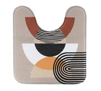 TAPIS CONTOUR WC MICROFIBRE IMPRIME 45X50 CM - TRENDY - Tendance