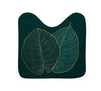 Tapis Contour WC Microfibre ""Jade"" 45x45cm Vert