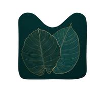 Tapis Contour WC Microfibre ""Jade"" 45x45cm Vert