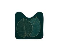 Tapis Contour WC Microfibre ""Jade"" 45x45cm Vert