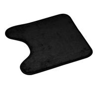 Tapis Contour WC - PARIS PRIX - Vitamine II - 45x45 cm - Noir - Polyester & Microfibre
