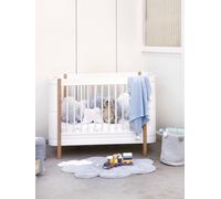 Lorena Canals - Tapis Lavable pour Enfants. Mini Dream en Couleur Bleu et Blanc - Fait à la Main en Forme de Nuage et fabriqué en Coton Naturel et en teintures Non Toxiques - Taille:70x100cm