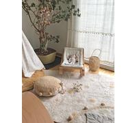 Tapis coton Lavable Motif Pois - jaune TU