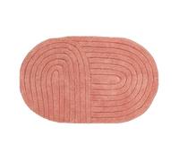 Tendance - Tapis Coton Tufte Oval 50x80cm - Terre de Sienne - Salle de Bain - Tapis