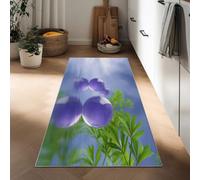 Tapis Couloir 40 x 120 cm, Coureur Cuisine Sphère Plantes Vertes Eau Tapis de Passage à Poil Court Entrée Doux Lavable en Machine, Antidérapant, Style Romantique pour Salon, Couloir, Buanderie