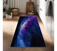 Tapis Couloir Ciel Nocturne Galaxie Nébuleuse Moquette 50 x 140 cm, Antidérapant Coureur de Passage Style Fantastique Couloir Tapis de Sol de Cuisine - Coureur Paillasson pour Cuisine Salon Chambre