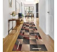 Tapis Couloir Coureur Brun Orange Anti-Peluche Coureurs Couloirs Dos en Caoutchouc 150/200/250/300/350/400/500/600/700/800/900cm Tapis de Zone pour Entrée Patio Terrasse Moquette(120 * 150cm)