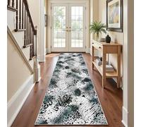 Tapis Couloir Léopard Aquarelle 50x150 cm, Tapis Cuisine Antidérapant Guépard Animal Abstrait Moderne, Poil Ras Lavable Rug pour Passage, Salon, Chambre, Cuisine Devant Evier, Entrée Interieur