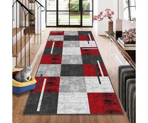 Tapis Couloir Long Antidérapant Tapis Cuisine Devant Evier 40 x 60 cm Long Paillasson Interieur Tapis de Passage Grand ModerneTapis Sur Mesure Tapis Lavable pour Salon Chambre Cuisine Entrée Hall