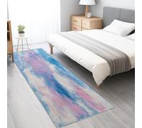 Tapis Couloir Long Bleu Cuisine Absorbant Tapis de Passage 60x210 cm Tapis Entrée Intérieur pour Cuisine Couloir Passage Chambre Tapis de Praticiens de l'artPaysage Abstrait à l'huile
