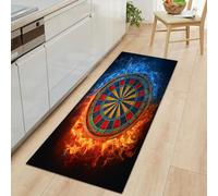 Tapis Couloir Long Doux Antidérapant 60 x 120 cm, Lavable Tapis Cuisine Long Art Numérique - Coureur de Passage Long Jeux Eau et Feu Cible pour Cuisine Couloir Passage Chambre