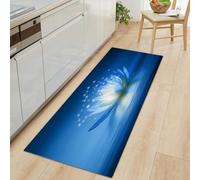 Tapis Couloir Long Doux Antidérapant 60 x 180 cm, Lavable Tapis Cuisine Long Surface D’Eau Rêve - Coureur de Passage Long Étoiles Fleurs Dégradé Ciel Étoilé Rêveur pour Cuisine Couloir Passage Chambre