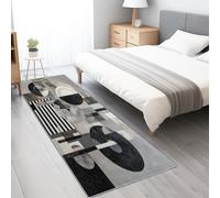 Tapis Couloir Long Gris Cuisine Absorbant Tapis de Passage 60x210 cm Tapis Entrée Intérieur pour Cuisine Couloir Passage Chambre Tapis de Praticiens de l'artArt géométrique Abstrait