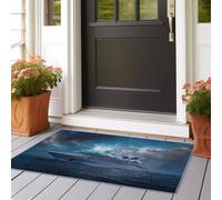 Tapis Couloir Long Mer Étoilée Onirique Bateau De Croisière, Antidérapant Absorbant Tapis Intérieur Entrée 50 x 150 cm, Gris Bleu DéCoration IntéRieure Lavable Tapis pour Enfants Ados