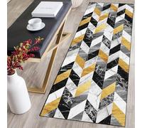 Tapis Couloir Long Moderne 66 x 195 cm Antidérapant, Couleur Unie, Élégant, Lavable, Doux, Absorbant Surface Tapis de Couloir pour Cuisine, Buanderie, Entrée, D