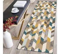 Tapis Couloir Long Moderne 66 x 250 cm Antidérapant, Couleur Unie, Élégant, Lavable, Doux, Absorbant Surface Tapis de Couloir pour Cuisine, Buanderie, Entrée, B