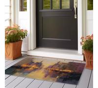 Tapis Couloir Long Ombres de la Ville, Coucher de Soleil Tapis Cuisine Devant Evier Antidérapant Absorbant Tapis Intérieur Entrée Long 80x200 cm de Passage Moderne pour Couloir Orange