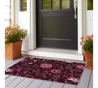 Tapis Couloir Long Rose Cuisine Absorbant Tapis de Passage 60x180 cm Tapis Entrée Intérieur pour Cuisine Couloir Passage Chambre Tapis de Propriétaire de Maison d'hôtesPivoine rétro Style européen