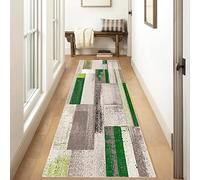 Tapis Couloir,Tapis de Cuisine Devant Evier Patchwork 60x160cm vert/vert herbe Tapis de Couloir Moderne Antiderapant Lavable Tapis Cuisine Chemin Tapis Couloir Long Pour Cuisine Salon Chambre