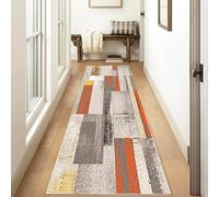 Tapis Couloir,Tapis de Cuisine Devant Evier Patchwork 60x400cm Orange and yellow Tapis de Couloir Moderne Antiderapant Lavable Tapis Cuisine Chemin Tapis Couloir Long Pour Cuisine Salon Chambre