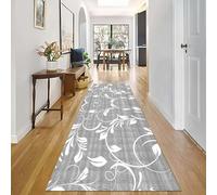 Tapis Coureurs pour Couloirs Élégant Gris Blanc Étroit Moquettes 60 80 90 100 110 120cm Tapis de Couloir Vestiaire Salon Entrée Tapis Coureur(80 * 450cm)