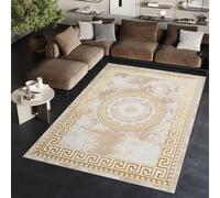 Tapis court Beige Classique Effet 3D Salon Chambre à coucher ÖKO-TEX 120 x 170 cm