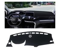 Tapis Couverture Tableau Bord Pour Peugeot 3008 5008 GT Hybride 2016 2017 2018 2019 2020 2021 2022 2023, Évite La Lumière Tapis Couverture Bureau Tableau Bord Voiture Dashboard Cover Mat(A LHD Black s