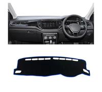 Tapis Couverture Tableau Bord pour VW T-ROC T ROC TROC 2018-2021 2022 2023 Tapis Protection Tableau Bord Voiture Dashboard Cover Mat(RHD Blue Side)