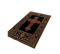 Tapis croisé 1 pièce, Tapis de prière chrétienne, Symbole(1,50X80CM)