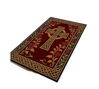 Tapis croisé 1 pièce, Tapis de prière chrétienne, Symbole(4,50X80CM)