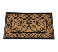 ID Mat Tapis Paillasson, Fibres de Coco Naturelles sur Cadre en Caoutchouc, Beige, 40 x 60 cm