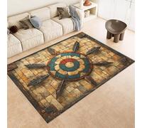 Tapis Cuisine 60x90 cm Imitation Cachemire Lavable Motif Plumes Pierres PréCieuses 3D Antidérapant Nettoyage Facile à la Machine ou à la Main Idéal pour Entrée Studio Côté Lit ou Décoration Murale