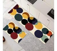 Tapis Cuisine Antidérapant Lavable Abstract Lot de 2 Tapis de Cuisine Devant Evier Super Absorbant Séchage Rapide pour Couloir, Salle de Bain, Salle à Manger, D'entrée 120x180cm+120x360cm 6-600