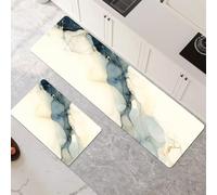 Tapis Cuisine Antidérapant Lavable, Beige Lot de 2 Tapis de Cuisine Devant Evier Super Absorbant Séchage Rapide pour Couloir, Salle de Bain, Salle à Manger, D'entrée et Porte 90x140cm+90x270cm 6-744