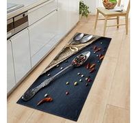 Tapis Cuisine Assaisonnements et articles de table Tapis Cuisine Devant Evier, Tapis AntidéRapant, Tapis de Couloir, Polyester Tapis de Cuisine, Tapis Salon Chambre Cuisine Hall D'entrée 60 x 120cm