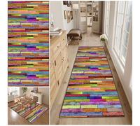 Tapis Cuisine Devant Evier, Antidérapant Tapis de Couloir Long Moderne, Tapis de Porte d'Entrée Interieur, 60 x 180 cm Tapis Salle De Bain, Tapis Lavable en Machine, pour Salon Chambre Buanderie