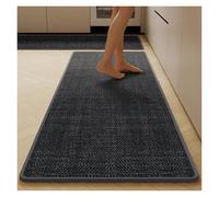 Tapis Cuisine Grey Rugs for Kitchen Floor Mat Home Corridor Non-Slip Carpet Wear-Resistant Antislip Foot Mats Bedroom Bedside Rug(Color02,50X150CM)