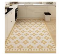 Tapis Cuisine Kitchen Floor Mat Waterproof Large Carpet PVC Leather Non-Slip Oil-Proof Foot Mats Home Decoration Rug(Color05,140x200cm)