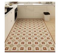 Tapis Cuisine Kitchen Floor Mat Waterproof Large Carpet PVC Leather Non-Slip Oil-Proof Foot Mats Home Decoration Rug(Color04,40x120cm)