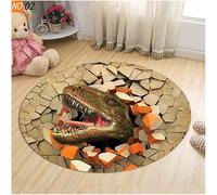Tapis Cuisine Tapis Couloir Paillasson Tapis De Sol Rond De Dessin Animé Grand Dinosaure, Impression 3d, Tapis De Salle De Bain Et Cuisine, Antidérapant, Tapis De Jeu Pour Enfants, Tapis Pour Animaux