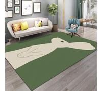 Tapis Cuisine Tapis Salon Tapis Couloir Tapis Chambre Tapis De Flanelle À Motif De Lapin, Art Abstrait, Doux, Pour Chambre À Coucher, Table Basse, Tapis De Jeu Pour Enfants, Tapis De Salon Antidérapan