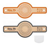 Tapis Cuisson en Silicone pour Cuisson du Pain et les Cocottes en Fonte avec Longs Manches 2 Pcs Réutilisable Résistant Racloir à Pâte Idéal pour Débutants Professionnels Pain Pizza Pâtisseries