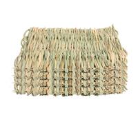 Tapis d' à Lapins - Lit à mâcher en Paille tissée de 37 cm | Tapis de Sol en Coquille de maïs Naturelle, Jouet de Couchage pour Lapin, Cochon d'Inde, Cage de Hamster et Protection des Pattes