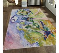 Tapis d’Art Abstrait Fauve Promenade des oliviers célèbre Peinture Impressions Grand Tapis antidérapant pour Salle à Manger Chambre Bureau à Domicile 160x230cm