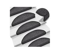 Tapis d escalier 10 pcs 56x17x3 cm Anthracite