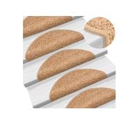 Tapis d escalier 10 pcs 56x17x3 cm Beige