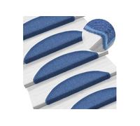 Tapis d escalier 10 pcs 56x17x3 cm Bleu