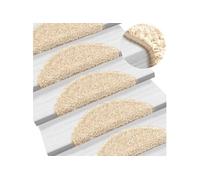 Vidaxl Tapis D'escalier 10 Pcs 56x20 Cm Crème