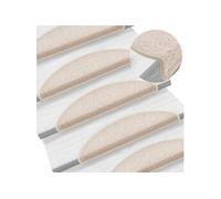 vidaXL Tapis d'escalier antidérapants 10 pcs 56×17×3 cm Taupe