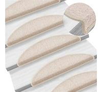 vidaXL Tapis d'escalier antidérapants 10 pcs 56×17×3 cm Taupe